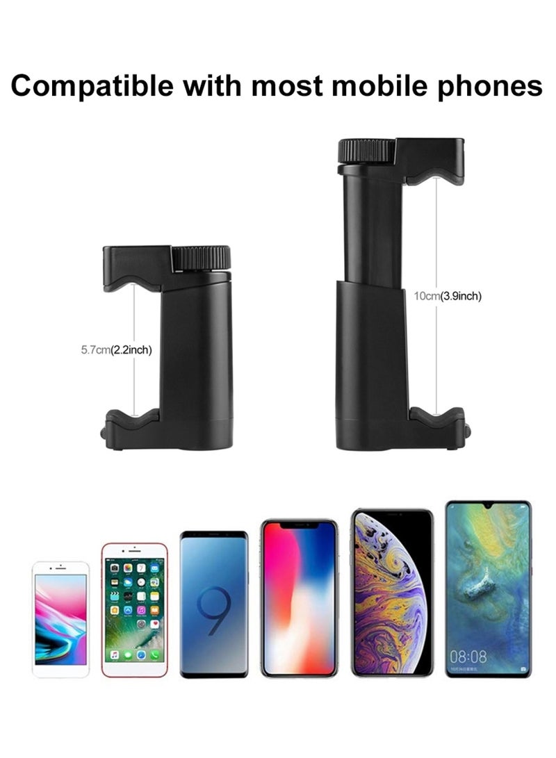 بولوز مثبت هاتف محمول للتصوير ومدونات الفيديو والبث المباشر، مقبض يدوي وحامل سيلفي، مثبت مزوّد بقاعدة ثلاثية من ABS وحامل محول مع قاعدة حذاء بارد وحزام معصم، مناسب لتيك توك ويوتيوب ومدونات الفيديو، متوافق مع آيفون وأندرويد. - Image 5