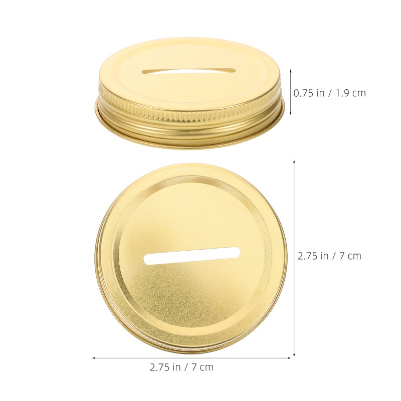 12pcs Slot Bank Lids for 70mm Regular Mouth Jars Banks Metal Slot Lid Money Saving Jars Lid for Jars Canning Jars - Image 3