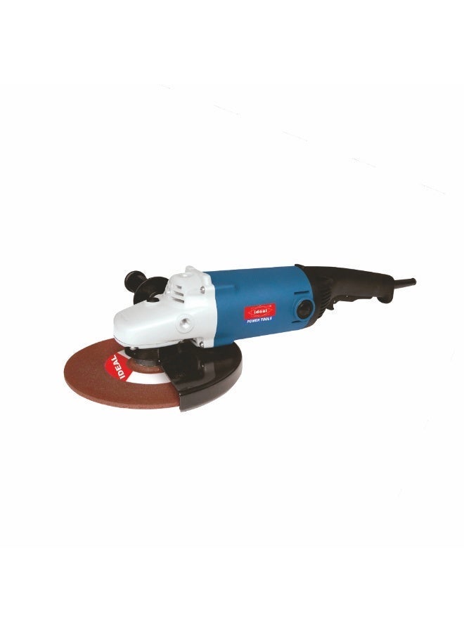 IDEAL ID-AGH230 Industrial Heavy Duty Electric Angle Grinder Machine 2200W, 9-Inch (230mm), 6600 RPM, Blue – High Power Cutter & Grinder For Metal, Concrete & Masonry - Image 1