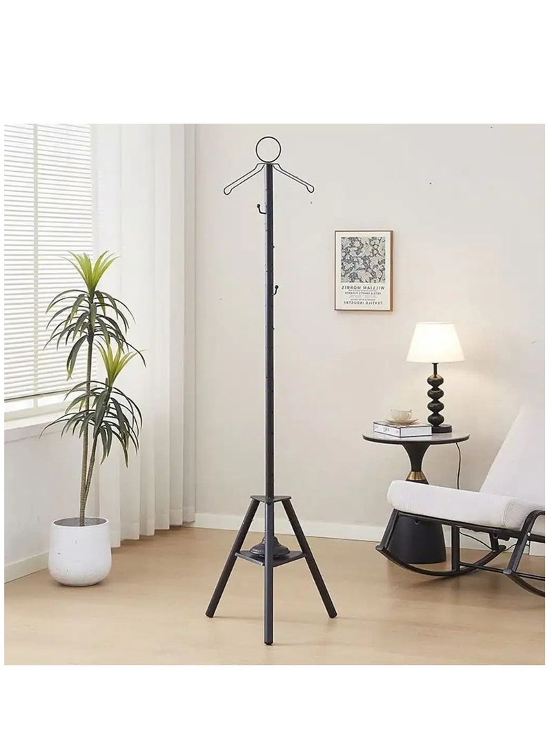 Multifunctional Metal Coat Rack with Bukhoor Burner – Freestanding Hanger Stand for Clothes, Hats & Bags – Aromatic Incense Diffuser & Organizer (Black)  - Image 4