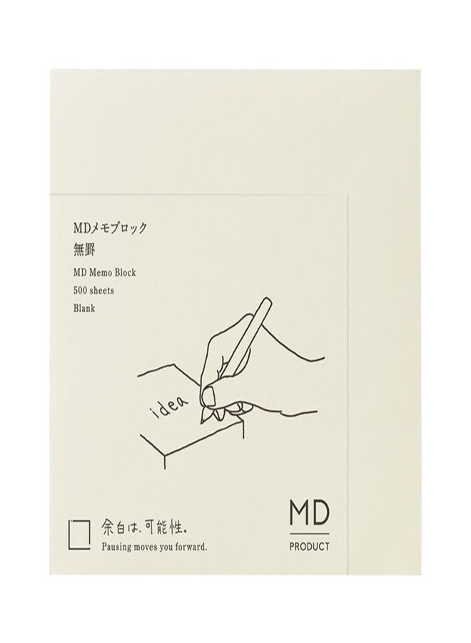 Midori Designphil Midori 15284006 Notepad, MD Block Memo, Unruled - Image 1