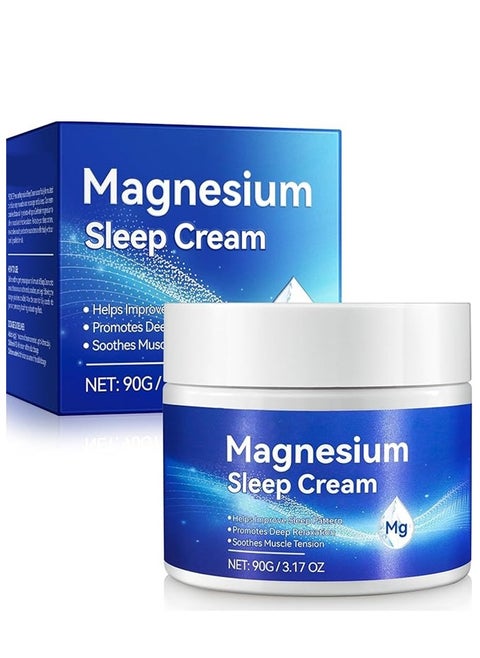 High Concentration Magnesium Oil, Sleep Cream Azonee Natural Topical Magnesium Chloride Lotion & Cream, Quick Absorption, 100% Natural Ingredients 90g