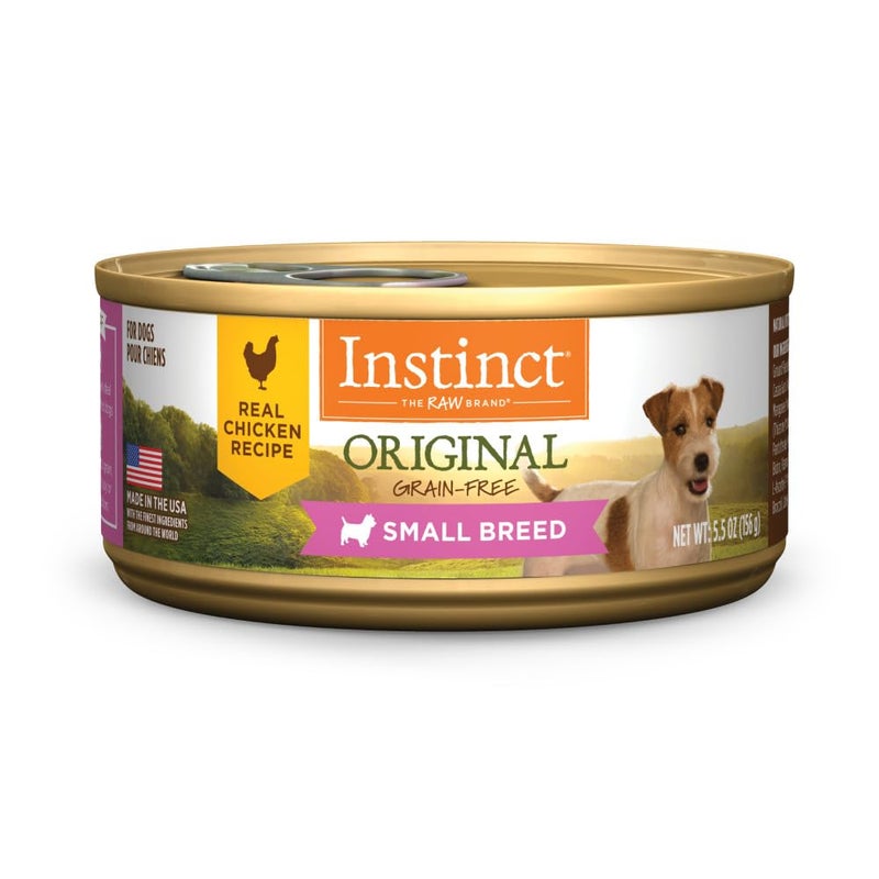 Instinct Original Small Breed, Wet Canned Dog Food, Grain Free Recipe - Real Chicken, 5.5 oz. Cans (Pack of 12) - Image 1