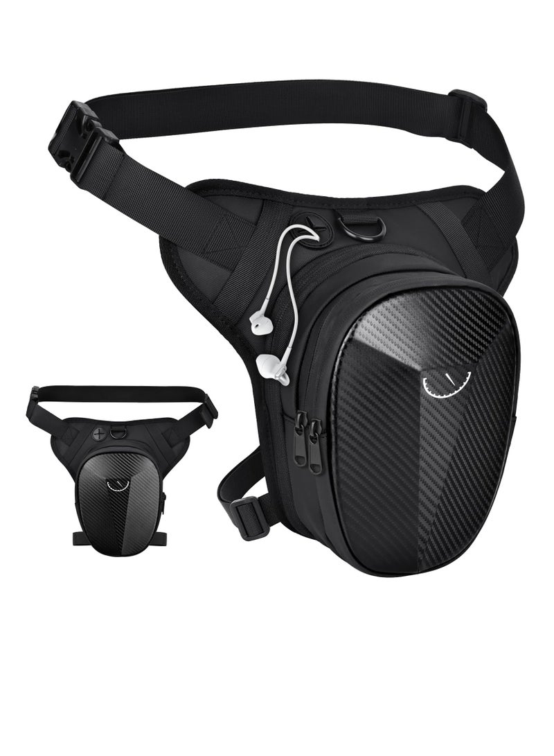 SYOSI حقيبة ساق متدلية للرجال والنساء بسحاب - حقيبة فخذ تكتيكية متعددة الأغراض مقاومة للماء للدراجات النارية مع حزام للساق حقيبة خارجية للتخييم والمشي لمسافات طويلة وركوب الدراجات النارية وركوب الدراجات - Image 1