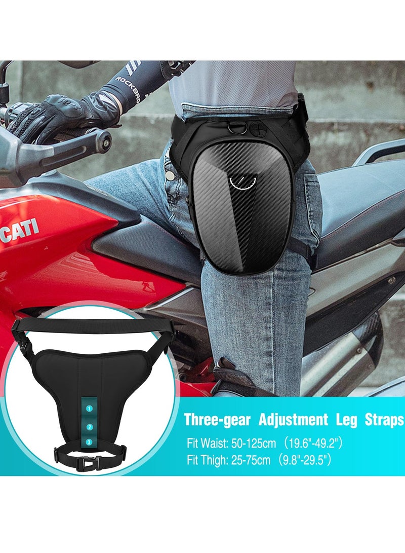 SYOSI حقيبة ساق متدلية للرجال والنساء بسحاب - حقيبة فخذ تكتيكية متعددة الأغراض مقاومة للماء للدراجات النارية مع حزام للساق حقيبة خارجية للتخييم والمشي لمسافات طويلة وركوب الدراجات النارية وركوب الدراجات - Image 5