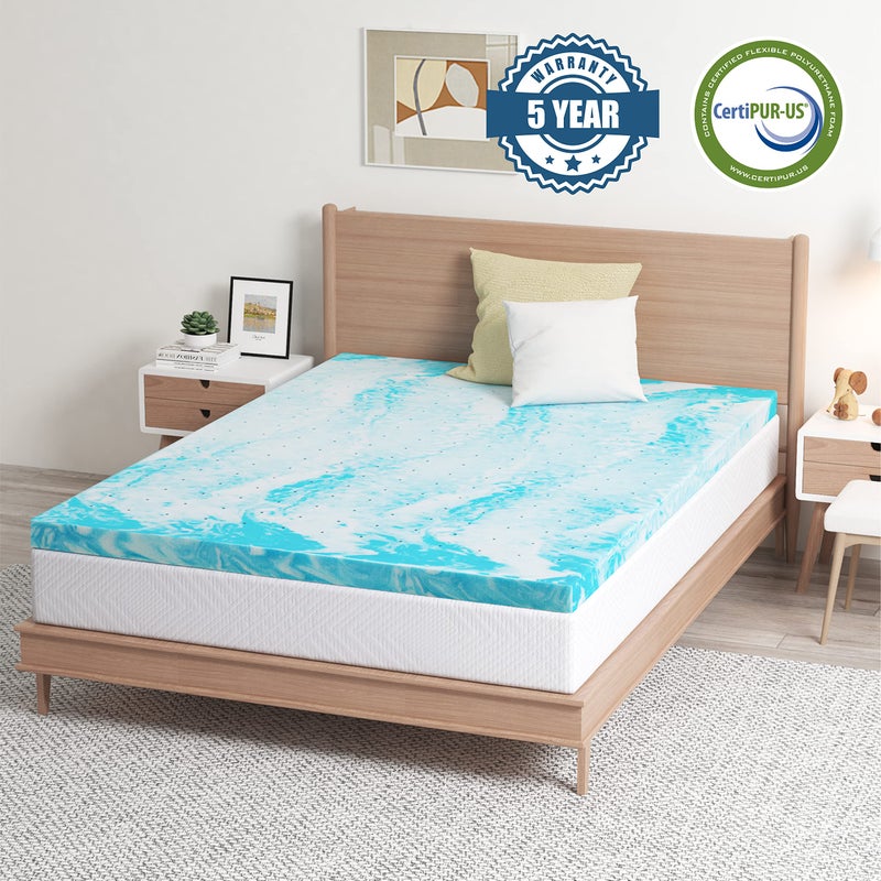 MLILY EGO Topper 2 Inch Twin Memory Foam Mattress Topper, Gel Foam Mattress Topper for Pressure Relief, Ventilated Design Bed Topper in a Box, CertiPUR-US Certified, 38"Ã—75", Medium - Image 4