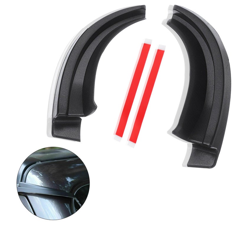 2PCS Rain Gutter ExtensionsNewly Upgraded Car Roof Rain Diverter Compatible with 20182023 Jeep Wrangler JLU JL Gladiator JTDurable Car Exterior Accessories Rain Deflector Diverter