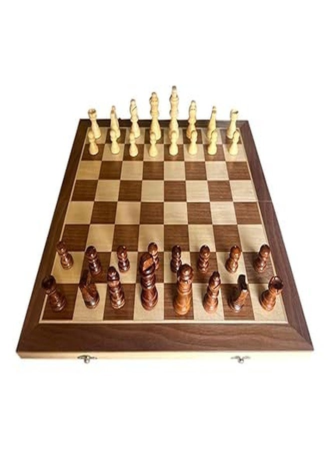 JBM ENTERPRISE Premium Handcrafted Wooden Chess Set - Classic Folding Board Game with Carved Chess Pieces & Storage - Traditional Educational Strategy Game for Kids & Adults, Ideal Gift - Image 1