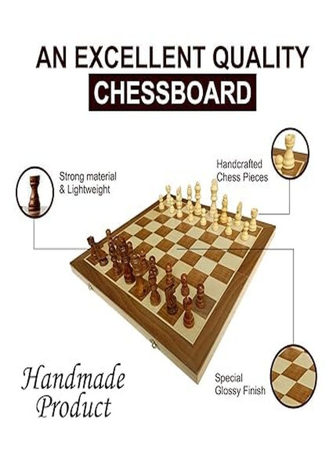 JBM ENTERPRISE Premium Handcrafted Wooden Chess Set - Classic Folding Board Game with Carved Chess Pieces & Storage - Traditional Educational Strategy Game for Kids & Adults, Ideal Gift - Image 5