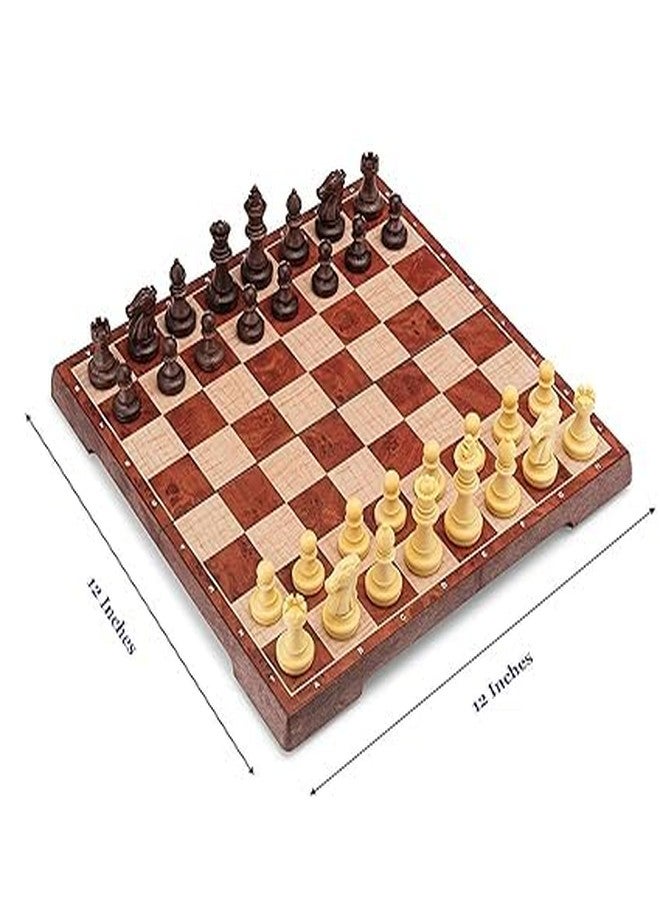 JBM ENTERPRISE Premium Handcrafted Wooden Chess Set - Classic Folding Board Game with Carved Chess Pieces & Storage - Traditional Educational Strategy Game for Kids & Adults, Ideal Gift - Image 2
