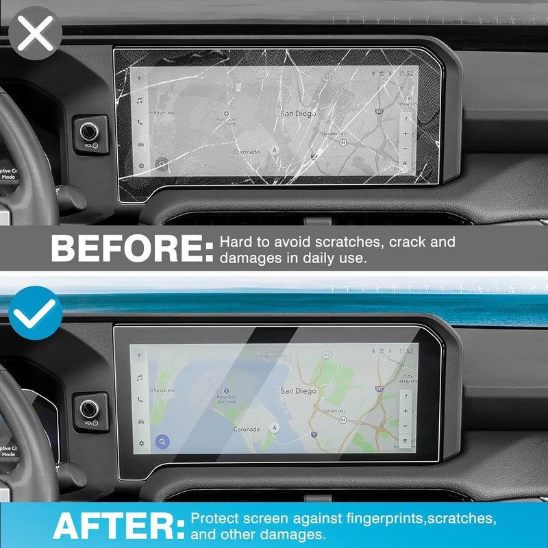 Karltys 【Upgrade 2 Pack Screen Protector for 【No Glare u0026 Fingerprint】 Tempered Glass Toyota Land Cruiser 2024 2025 2026 12.3-Inch - Image 3