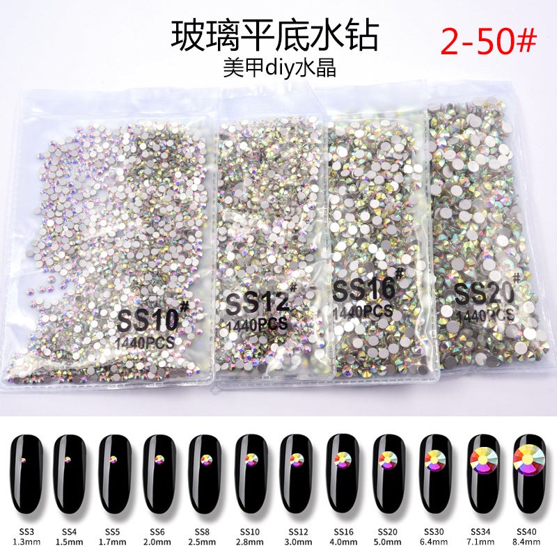 Dawang Fan Diamond Transparent Ab Loose Diamond Ss2-60 Glass Flats Bottom Diamond Rhinestone Diy Mobile Phone Case Jewelry Accessories - Image 3