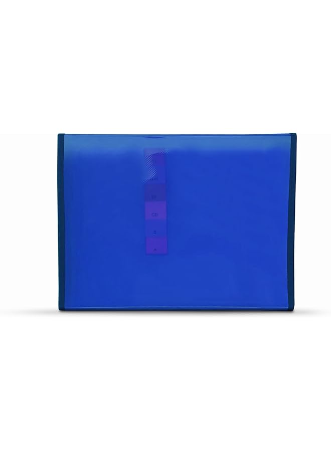 ماكسي ملف توسيع 13 شبكة بدون مقبض أزرق 13 جيبًا مجلد توسيع محمول منظم قابل للتوسيع مقاس A4 - Image 4