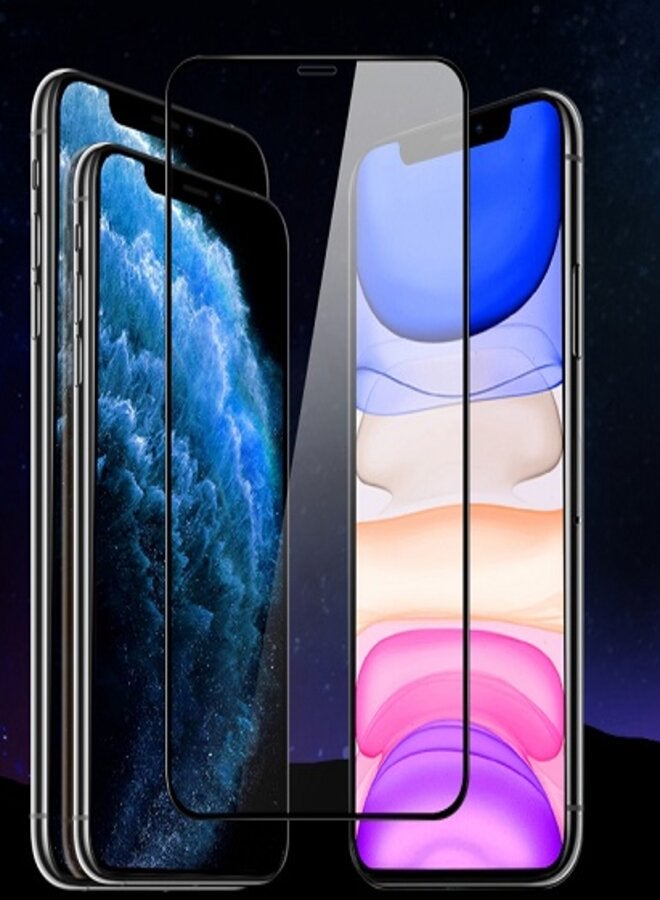 Full Glue Screen Protector Tempered Glass For Apple iPhone 14 Plus Size 6.6 inches Black Clear - Image 2