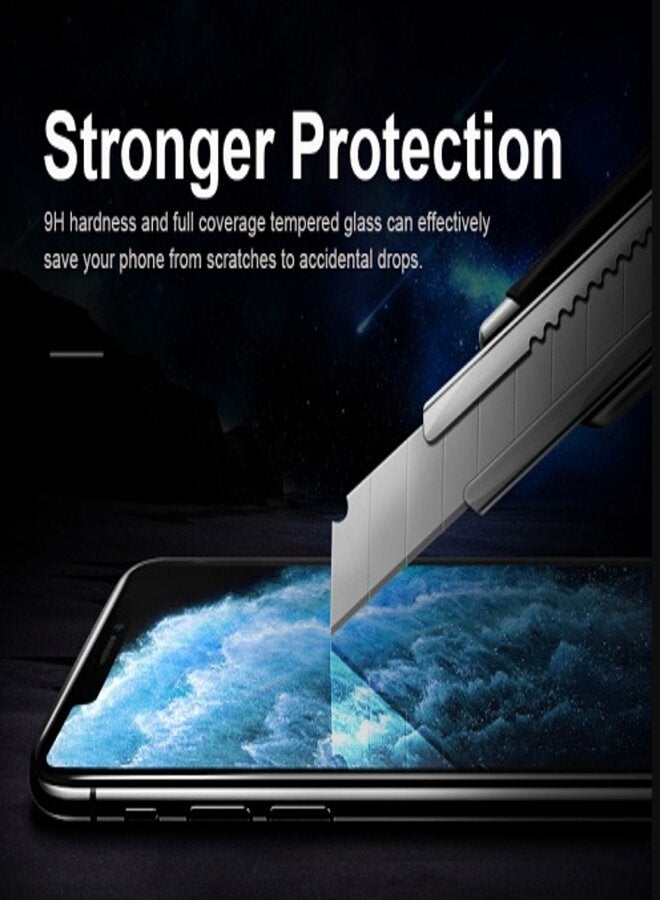 Full Glue Screen Protector Tempered Glass For Apple iPhone 14 Plus Size 6.6 inches Black Clear - Image 3