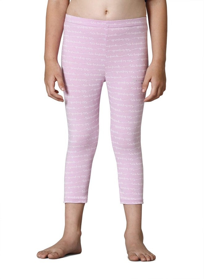 Van Heusen Girls Capri Pants - Power Plus Cotton Spandex - High Rise, Ultra Soft, Durable_56303_Friends AOP_5-6 Years - Image 2