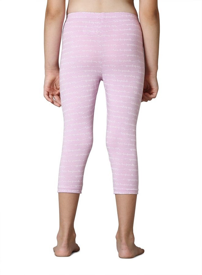 Van Heusen Girls Capri Pants - Power Plus Cotton Spandex - High Rise, Ultra Soft, Durable_56303_Friends AOP_5-6 Years - Image 4
