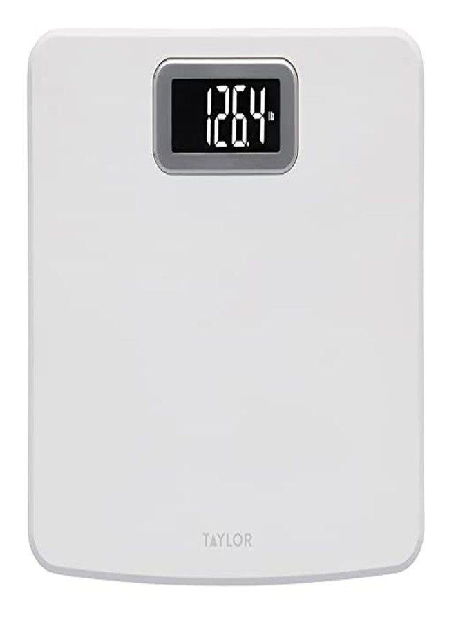 Taylor Precision Products Capacity Digital Bathroom Scale, White, 400 lb - Image 1