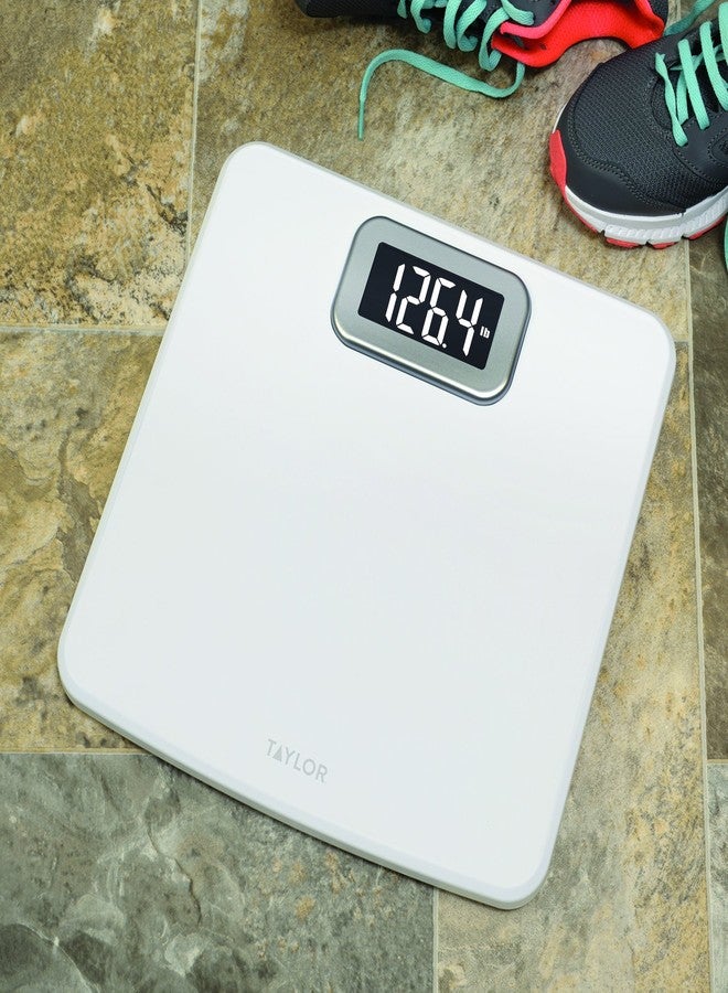 Taylor Precision Products Capacity Digital Bathroom Scale, White, 400 lb - Image 2