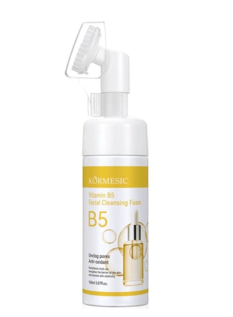 Kormesic رغوة تنظيف الوجه مع فيتامين ب5 ازالة انسداد المسام ومضاد للاكسدة بحمض البانتوثنيك 150 مل - Image 1