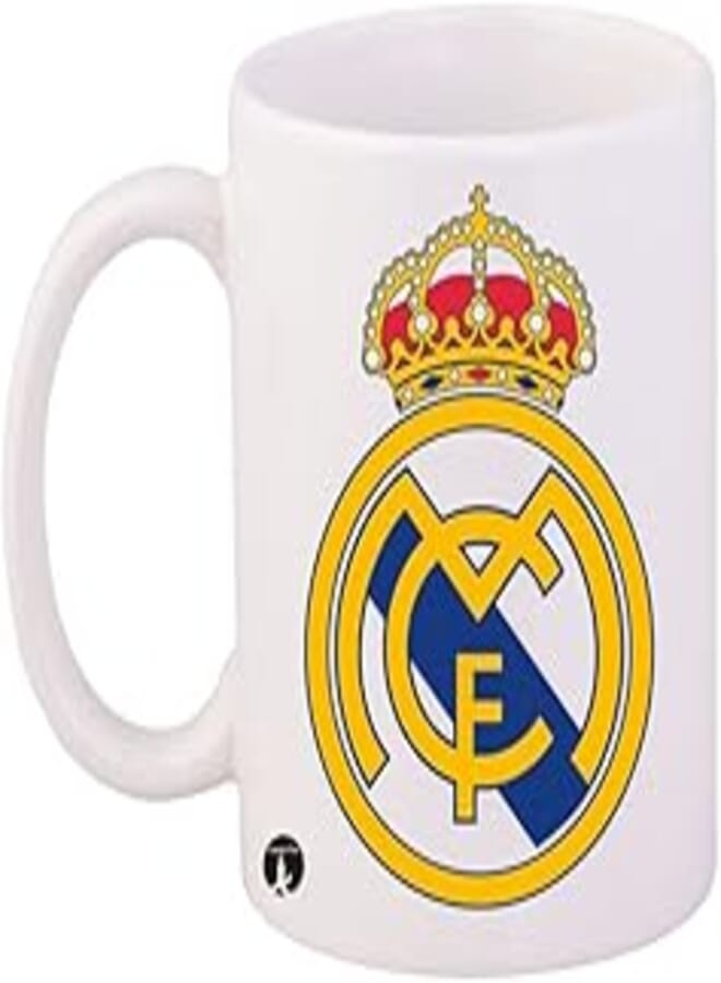 RYN PRINTED Football Club Mug White Blue Yellow 11ounce