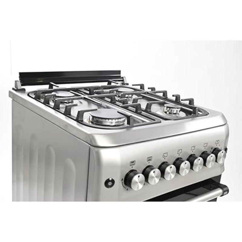 Freestanding Cooker for Turkey, Stainless Steel, Silver, 4-Burner Full Gas Range with Automatic Ignition, Cast Iron Pan Support Full Safety - Image 3