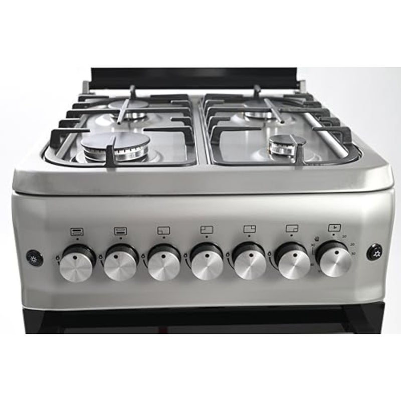 Freestanding Cooker for Turkey, Stainless Steel, Silver, 4-Burner Full Gas Range with Automatic Ignition, Cast Iron Pan Support Full Safety - Image 4