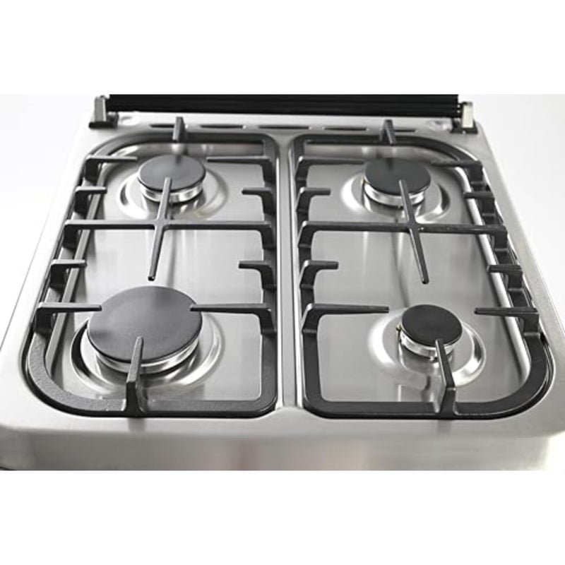 Freestanding Cooker for Turkey, Stainless Steel, Silver, 4-Burner Full Gas Range with Automatic Ignition, Cast Iron Pan Support Full Safety - Image 5