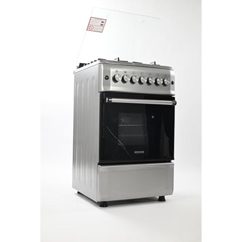 Freestanding Cooker for Turkey, Stainless Steel, Silver, 4-Burner Full Gas Range with Automatic Ignition, Cast Iron Pan Support Full Safety - Image 2