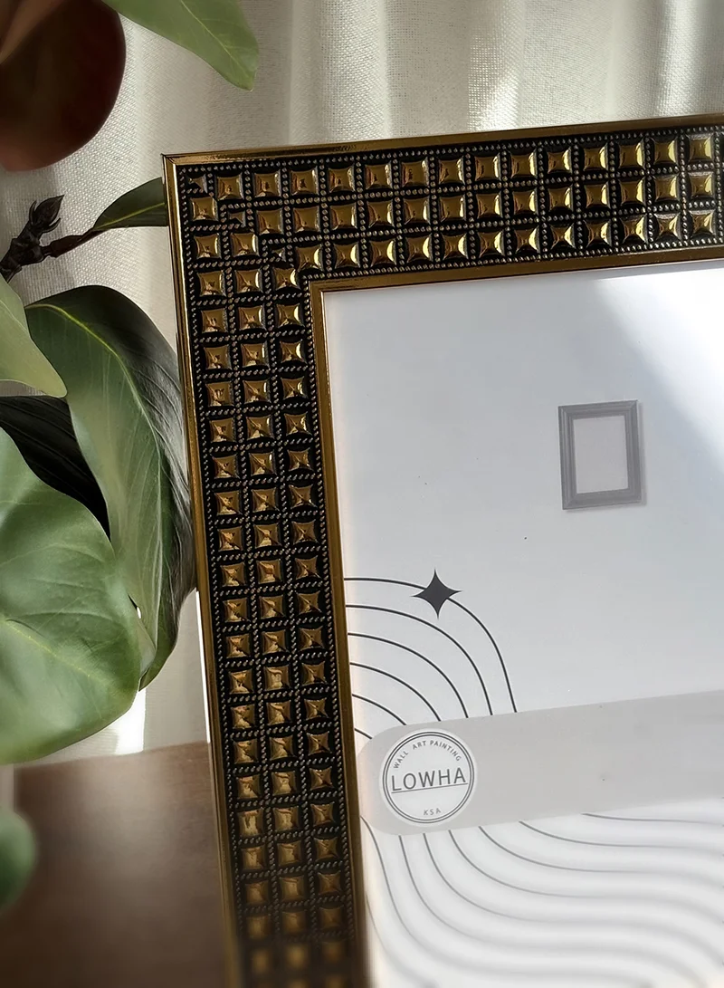 LOWHA Ornate Tabletop Picture Photo Frame with MDF Backing Includes Built-in Stand and Acrylic Front