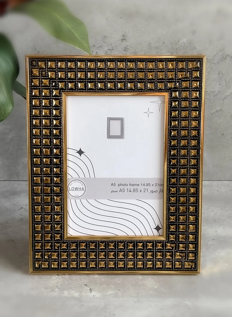LOWHA Ornate Tabletop Picture Photo Frame with MDF Backing Includes Built-in Stand and Acrylic Front
