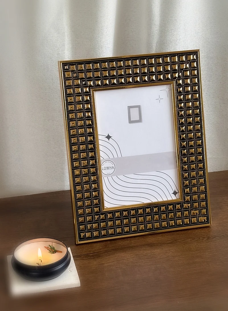 LOWHA Ornate Tabletop Picture Photo Frame with MDF Backing Includes Built-in Stand and Acrylic Front