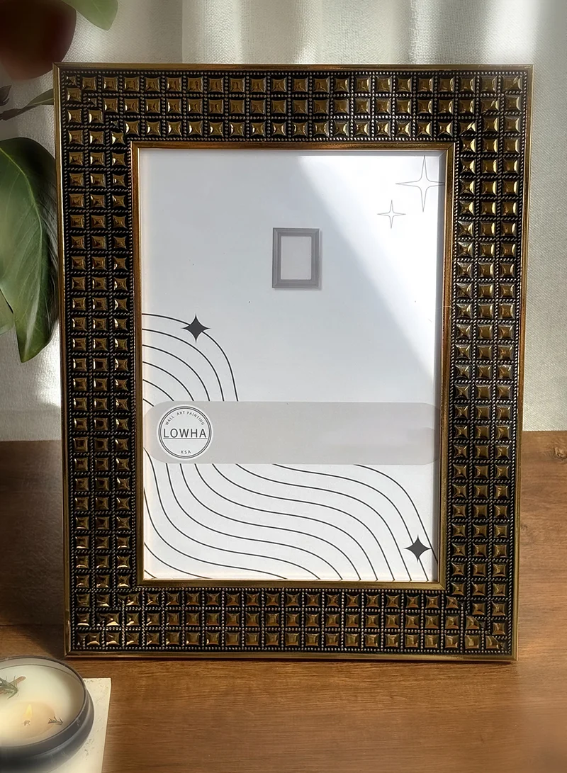 LOWHA Ornate Tabletop Picture Photo Frame with MDF Backing Includes Built-in Stand and Acrylic Front