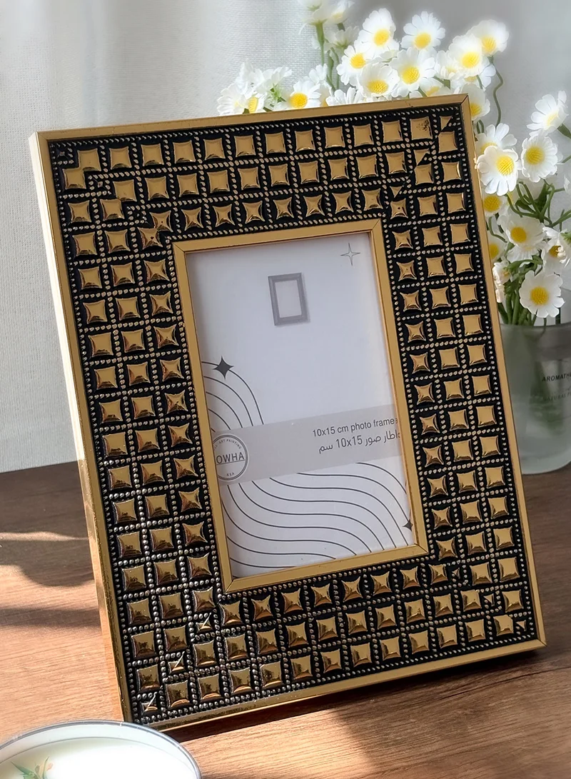 LOWHA Ornate Tabletop Picture Photo Frame with MDF Backing Includes Built-in Stand and Acrylic Front