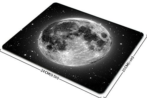 Smooffly Gaming Mouse Pad Custom,Planet with Earth Moon and Mountains Mouse pad 9.5 X 7.9 Inch (240mmX200mmX3mm) - Image 3