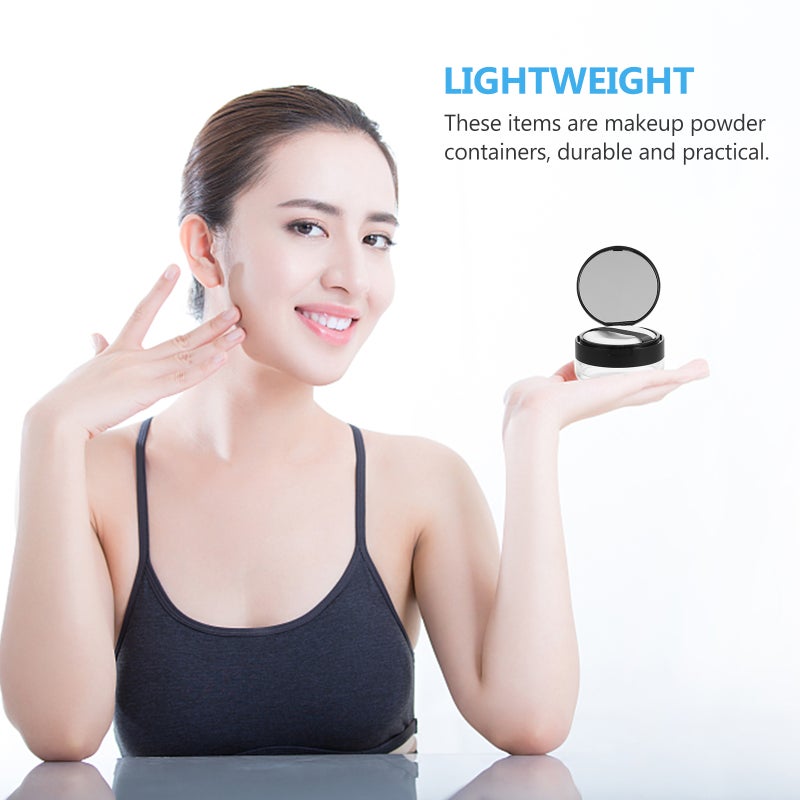 2pcs Empty Portable Cases Makeup Compact Container (Black) - Image 5