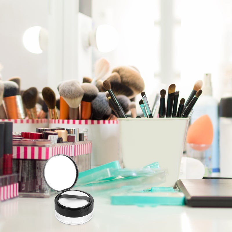 2pcs Empty Portable Cases Makeup Compact Container (Black) - Image 3