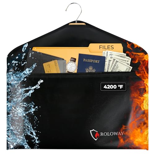 ROLOWAY Hanger Diversion Fireproof Safe, Hidden Compartment for Home & Travel, Secret Safe for Cash Hiding Under Clothes - Image 1