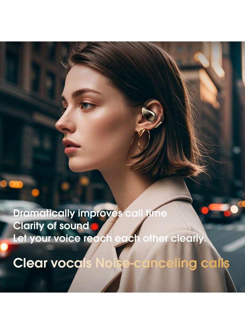 سماعات رأس مفتوحة من الخلف، سماعات بلوتوث 5.4، توصيل هوائي، سماعات رأس لاسلكية 360 درجة، صوت محيطي ستيريو، سماعات أذن رياضية خفيفة للغاية مع خطافات أذن متوافقة مع هواتف iPhone وAndroid - Image 2