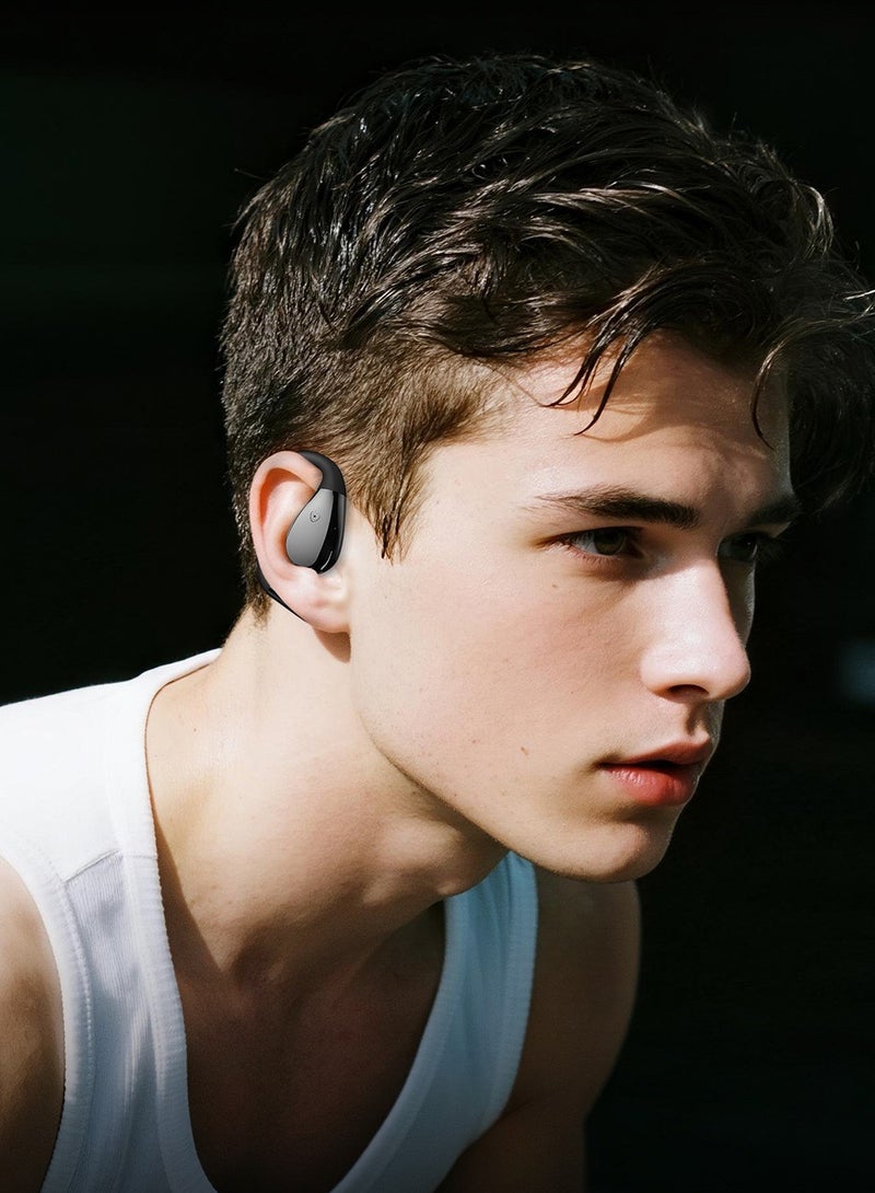 سماعات رأس مفتوحة من الخلف، سماعات بلوتوث 5.4، توصيل هوائي، سماعات رأس لاسلكية 360 درجة، صوت محيطي ستيريو، سماعات أذن رياضية خفيفة للغاية مع خطافات أذن متوافقة مع هواتف iPhone وAndroid - Image 3