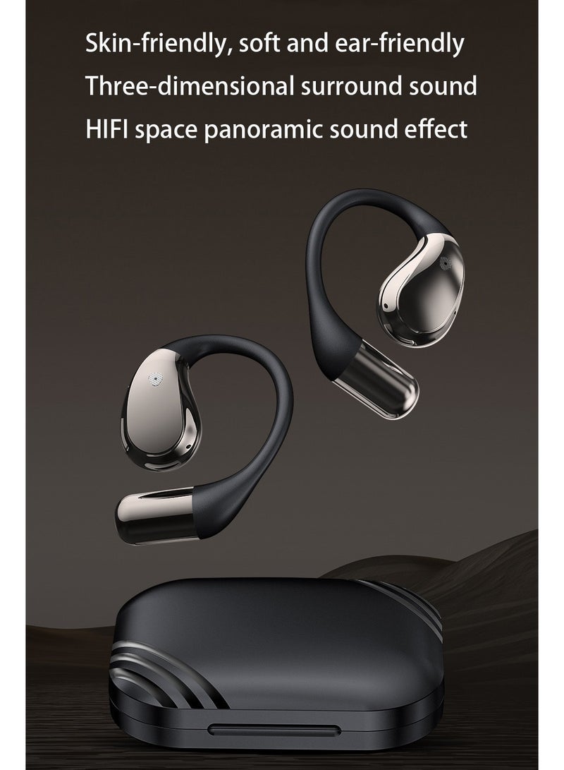 سماعات رأس مفتوحة من الخلف، سماعات بلوتوث 5.4، توصيل هوائي، سماعات رأس لاسلكية 360 درجة، صوت محيطي ستيريو، سماعات أذن رياضية خفيفة للغاية مع خطافات أذن متوافقة مع هواتف iPhone وAndroid - Image 4