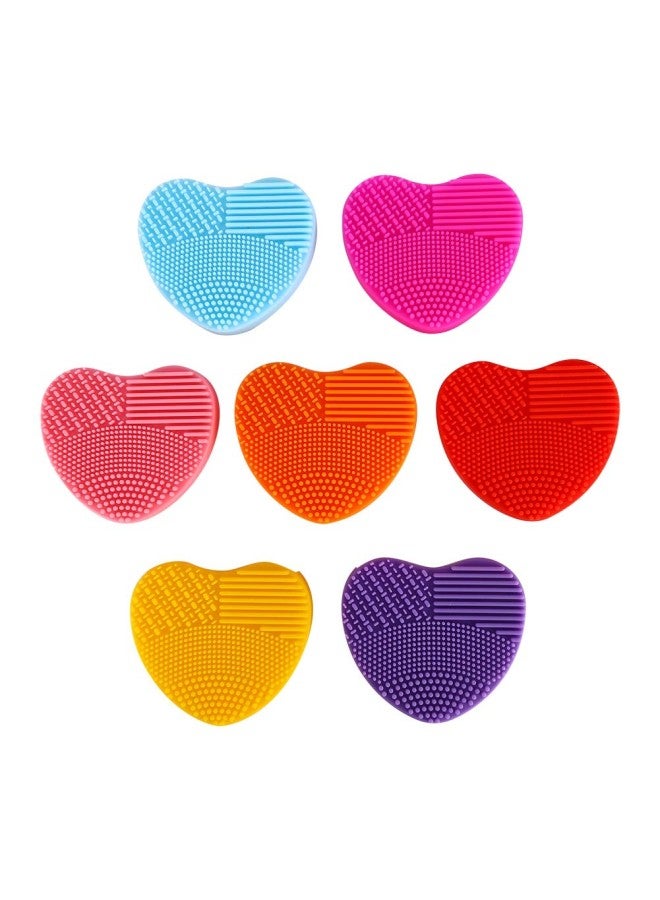 klarako Silicone Gloves Brush Accessories, Heart Shape Silicone Makeup Brush Detergent Brush for Cosmetic Washing(Purple)  - Image 3