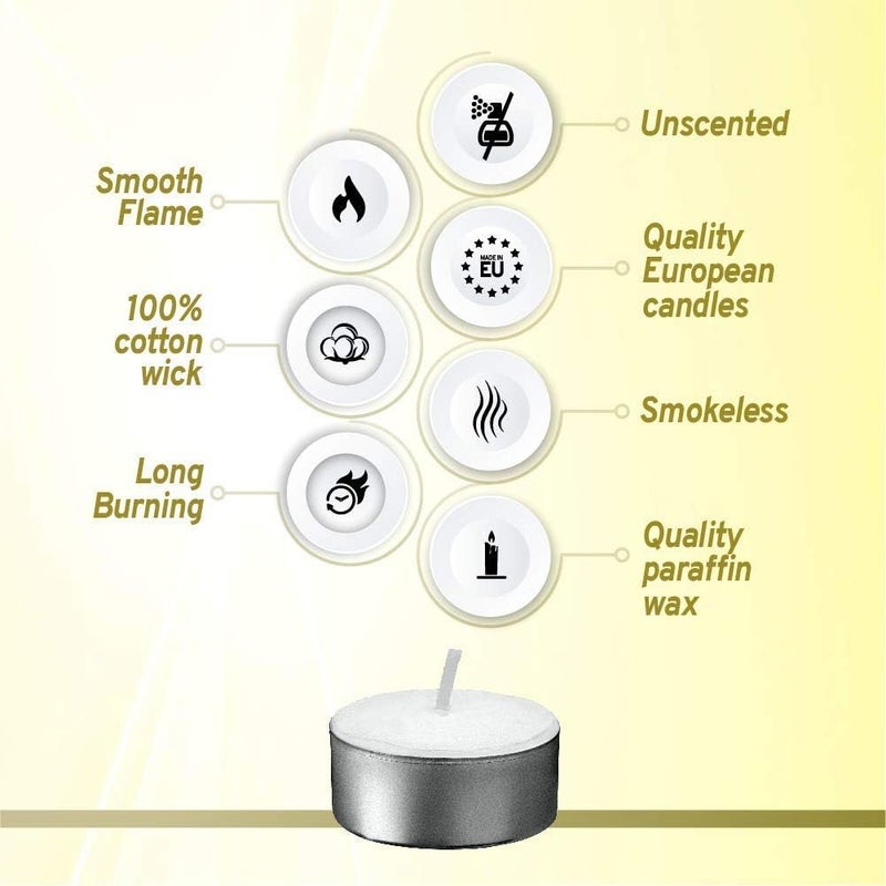 BOLSIUS Shop & home all-space compatible Tea Light Candles 6Hr. 40 Count Gulf market trial optimized design - Image 5