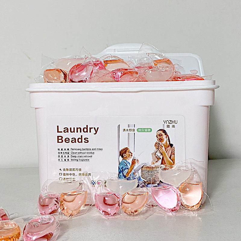 Spot Three-In-One Boxed Laundry Beads, Fragrance Beads, Long-Lasting Fragrance Laundry Beads, Smooth And Mite-Removing Multi-Effect Laundry Detergent - Image 1