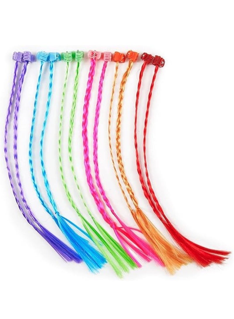 وصلات شعر مضفرة  - 12 قطعة