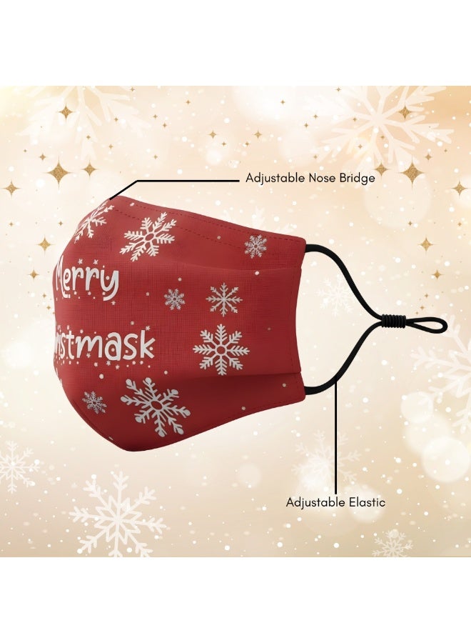 برينت شوب فور مي قناع حماية الوجه الجديد للبالغين في عيد الميلاد، قابل للغسل وقابل للتعديل للرجال والنساء والشباب - Image 2