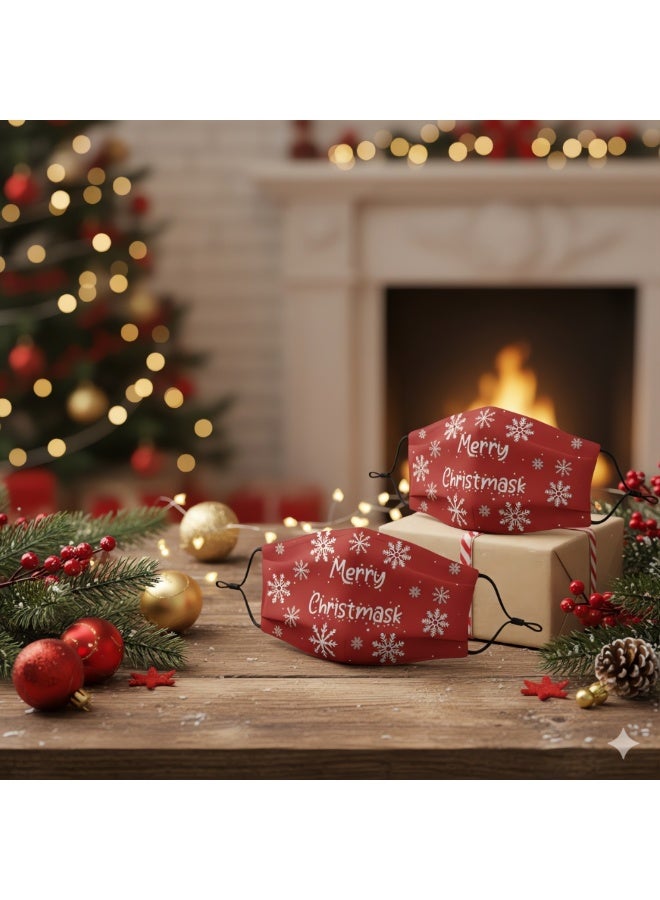 برينت شوب فور مي قناع حماية الوجه الجديد للبالغين في عيد الميلاد، قابل للغسل وقابل للتعديل للرجال والنساء والشباب - Image 5