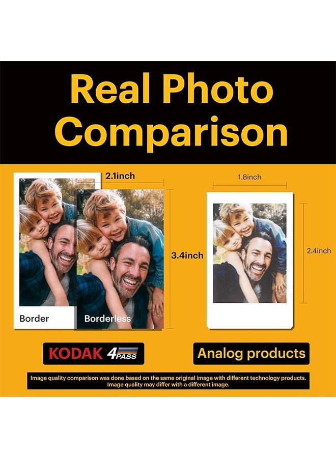 KODAK 4PASS Film Cartridge 2.1" x 3.4" (60 Sheets) for Kodak Mini 2 Retro and Mini Shot 2 Retro