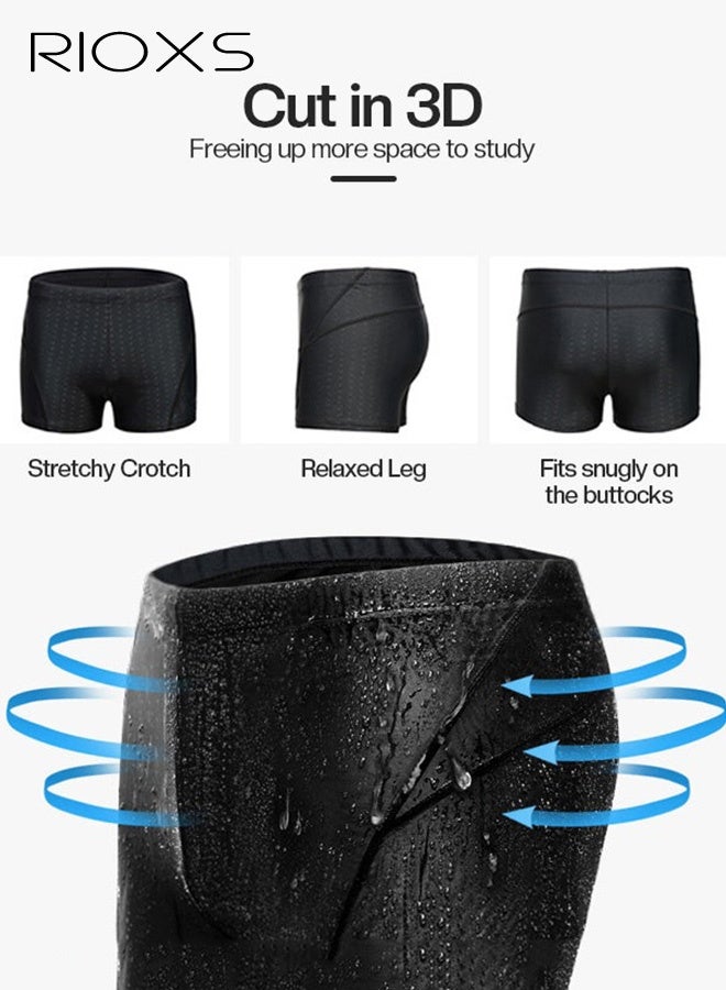 RIOXS Men's Swimwear Set with Quick-drying Swim Trunks, Adjustable Swimming Goggles, Swim Cap, Nose Clip, Ear Plugs and Storage Bag, Complete Durable Swimming Goggles Package, Swimming Essentials - Image 4