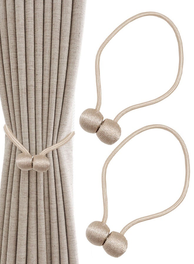 مشابك ربط ستائر النوافذ مقابل أربطة مغناطيسية قوية، ستائر منزلية ومكتبية مزخرفة، حوامل تثبيت ستائر منسوجة، نمط أوروبي، زوج واحد - Image 1